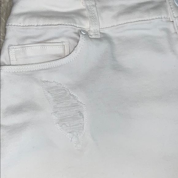 White House Black Market Distressed Denim Skirt - Picture 2 of 12